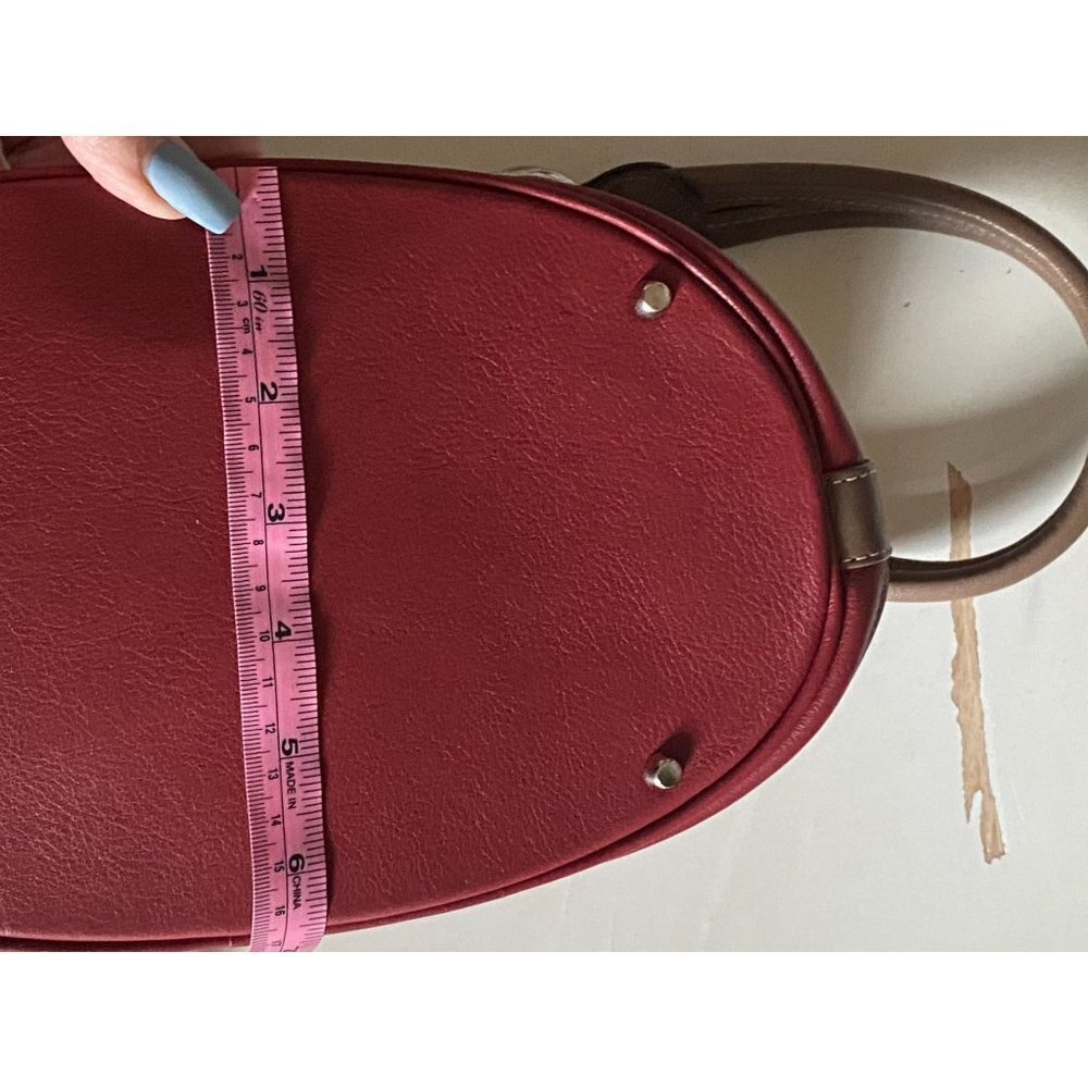 Allard Megeve Like New Made in Italy Carmine Red Bucket Style Leather Bag - Picture 15 of 16